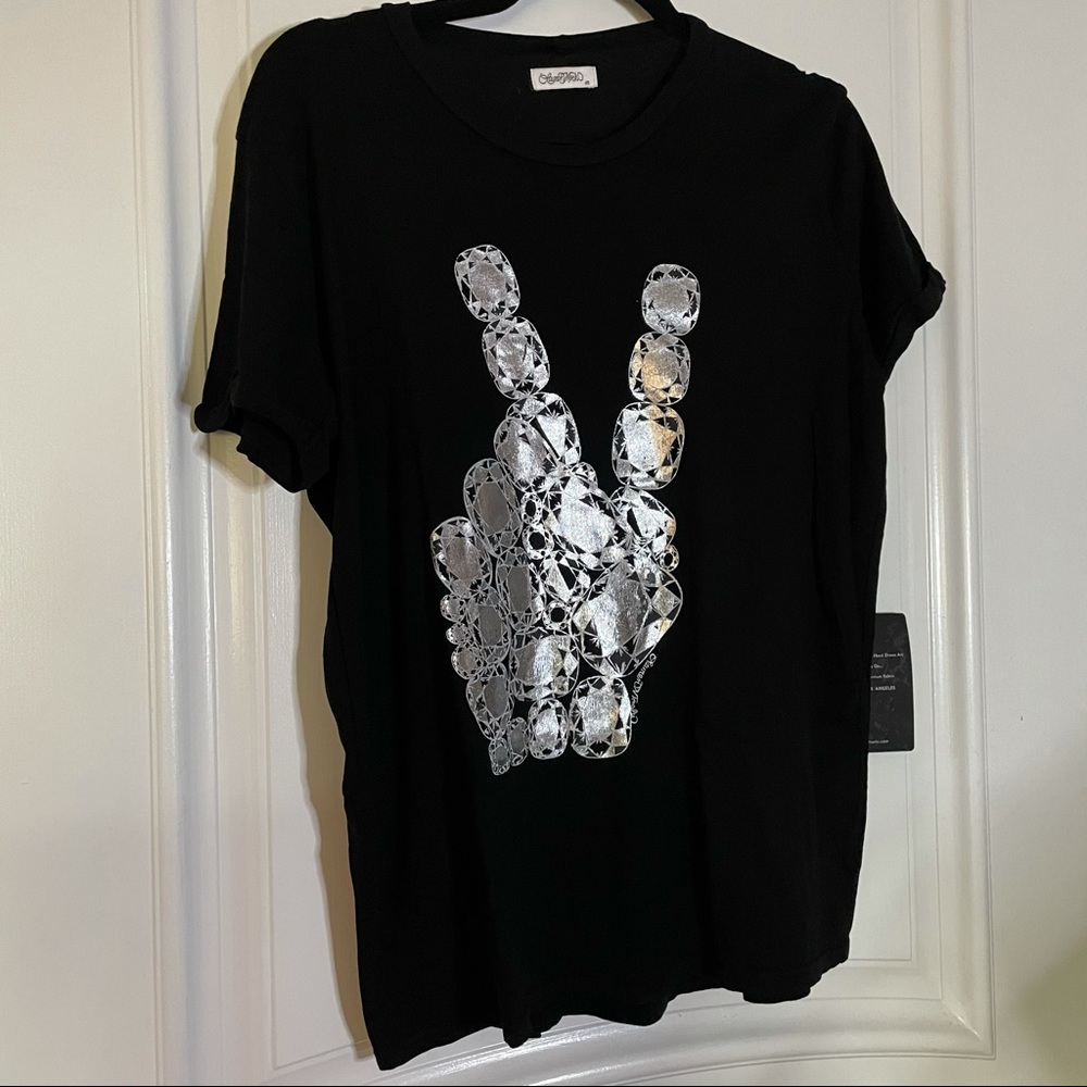 NWT Lauren Designer Moshi Edda Diamond Peace Top